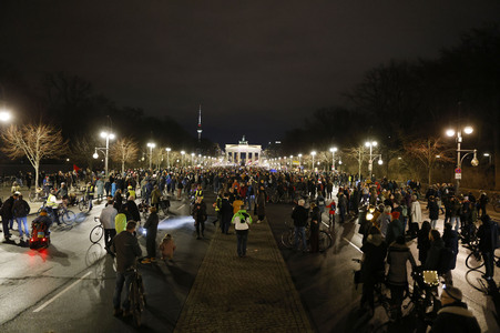 Demonstration gegen den Rechtsruck in Berlin