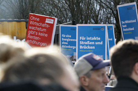 Demonstration der Wirtschaftsverbände in Berlin