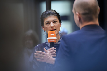 Radioshow mit Sahra Wagenknecht in Berlin