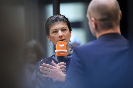 Radioshow mit Sahra Wagenknecht in Berlin
