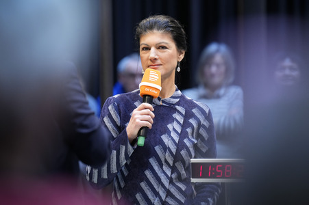 Radioshow mit Sahra Wagenknecht in Berlin