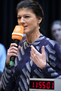 Radioshow mit Sahra Wagenknecht in Berlin