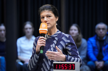 Radioshow mit Sahra Wagenknecht in Berlin