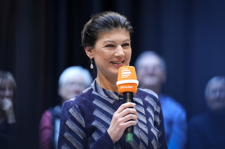 Radioshow mit Sahra Wagenknecht in Berlin