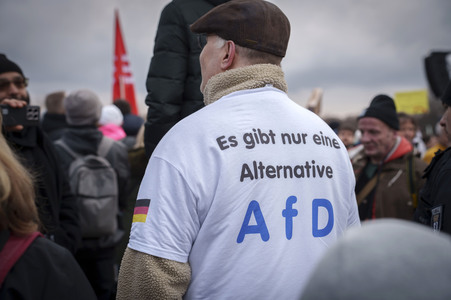 Demonstration 'Rettet die Brandmauer!' in Berlin