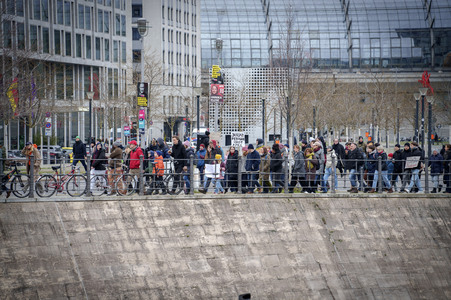 Demonstration 'Rettet die Brandmauer!' in Berlin