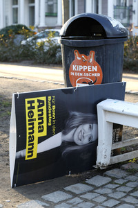 Vandalismus an Wahlplakaten in Bonn