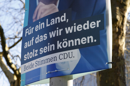 Wahlplakate zur Bundestagswahl 2025 in Bonn