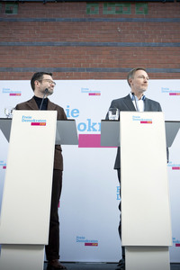 Pressekonferenz nach den Gremiensitzungen der FDP in Berlin