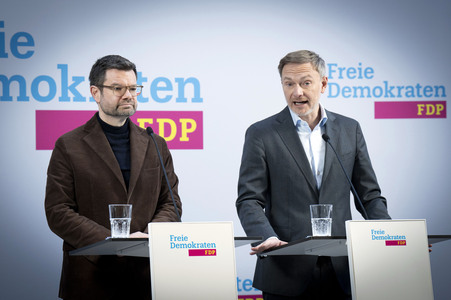 Pressekonferenz nach den Gremiensitzungen der FDP in Berlin