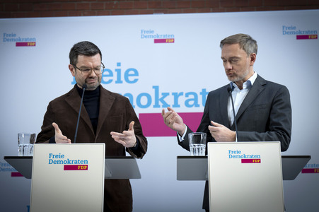 Pressekonferenz nach den Gremiensitzungen der FDP in Berlin