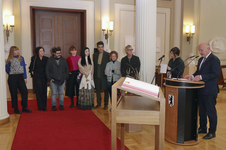 Eintrag der Berlinale-Jury in das Gästebuch von Berlin, Berlinale 2025