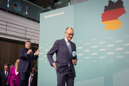 Wahlabend der CDU nach der Bundestagswahl 2025 in Berlin