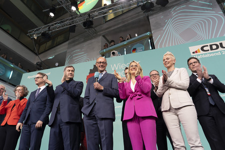 Wahlabend der CDU nach der Bundestagswahl 2025 in Berlin