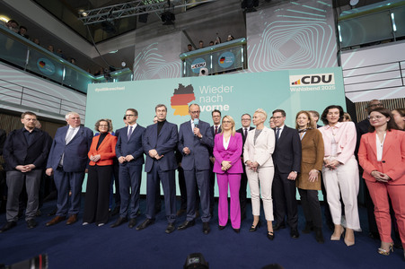 Wahlabend der CDU nach der Bundestagswahl 2025 in Berlin