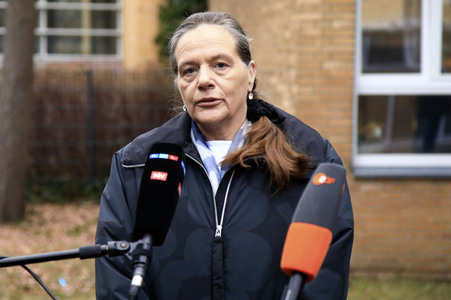 Frank-Walter Steinmeier bei der Stimmabgabe zur Bundestagswahl in Berlin