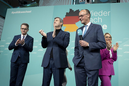 Wahlabend der CDU nach der Bundestagswahl 2025 in Berlin