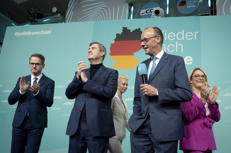 Wahlabend der CDU nach der Bundestagswahl 2025 in Berlin