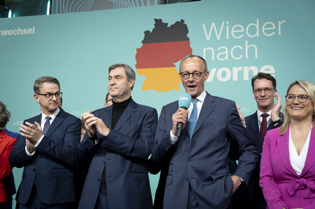 Wahlabend der CDU nach der Bundestagswahl 2025 in Berlin
