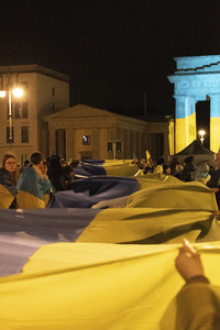 Demonstration zum dritten Jahrestag des Beginns des russischen Angriffskrieges auf die Ukraine in Berlin
