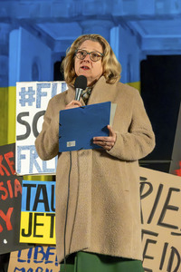 Demonstration zum dritten Jahrestag des Beginns des russischen Angriffskrieges auf die Ukraine in Berlin