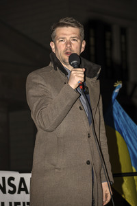 Demonstration zum dritten Jahrestag des Beginns des russischen Angriffskrieges auf die Ukraine in Berlin