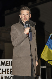 Demonstration zum dritten Jahrestag des Beginns des russischen Angriffskrieges auf die Ukraine in Berlin