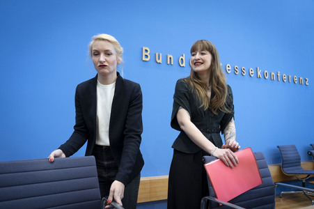 Bundespressekonferenz Die Linke - Zu den Bundestagswahlen in Berlin