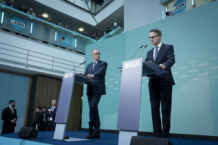 Pressekonferenz nach der Sitzung des CDU-Vorstands in Berlin