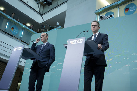Pressekonferenz nach der Sitzung des CDU-Vorstands in Berlin