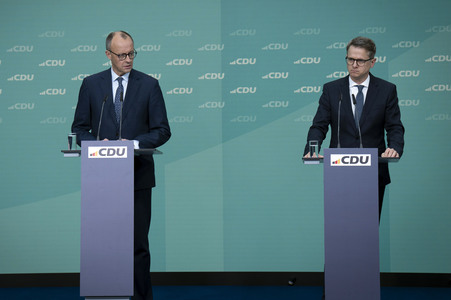 Pressekonferenz nach der Sitzung des CDU-Vorstands in Berlin