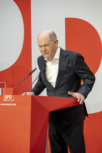 Pressekonferenz der SPD zu den Bundestagswahlen in Berlin