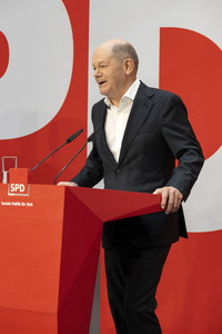 Pressekonferenz der SPD zu den Bundestagswahlen in Berlin