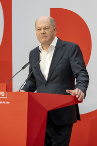 Pressekonferenz der SPD zu den Bundestagswahlen in Berlin