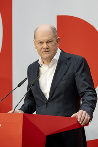 Pressekonferenz der SPD zu den Bundestagswahlen in Berlin