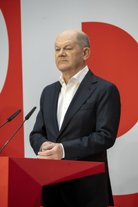 Pressekonferenz der SPD zu den Bundestagswahlen in Berlin