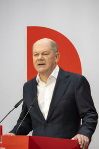 Pressekonferenz der SPD zu den Bundestagswahlen in Berlin