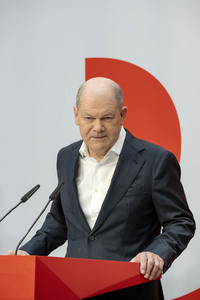 Pressekonferenz der SPD zu den Bundestagswahlen in Berlin