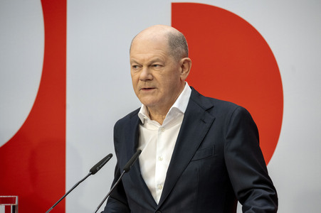 Pressekonferenz der SPD zu den Bundestagswahlen in Berlin