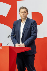 Pressekonferenz der SPD zu den Bundestagswahlen in Berlin