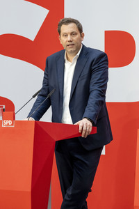 Pressekonferenz der SPD zu den Bundestagswahlen in Berlin