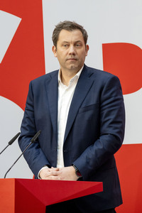 Pressekonferenz der SPD zu den Bundestagswahlen in Berlin