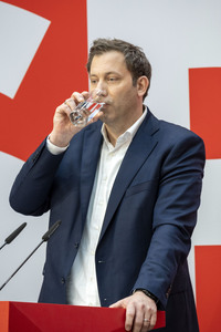Pressekonferenz der SPD zu den Bundestagswahlen in Berlin