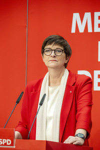 Pressekonferenz der SPD zu den Bundestagswahlen in Berlin