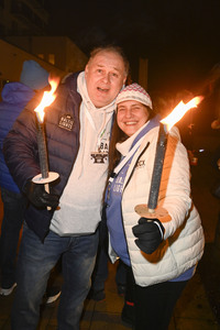 Fackellauf bei den Baltic Lights 2025 auf Usedom