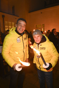 Fackellauf bei den Baltic Lights 2025 auf Usedom