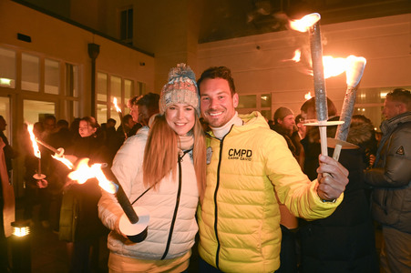 Fackellauf bei den Baltic Lights 2025 auf Usedom