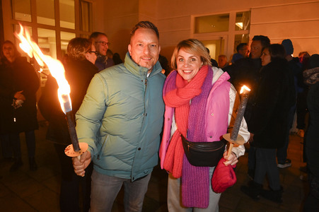 Fackellauf bei den Baltic Lights 2025 auf Usedom