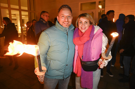 Fackellauf bei den Baltic Lights 2025 auf Usedom