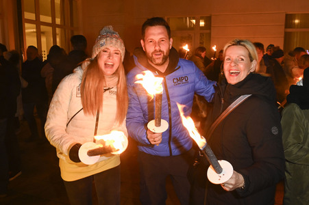 Fackellauf bei den Baltic Lights 2025 auf Usedom